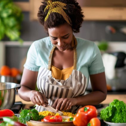 mujer afroantillana cocinando foto arriba la de la mujer escrita Really Buokas